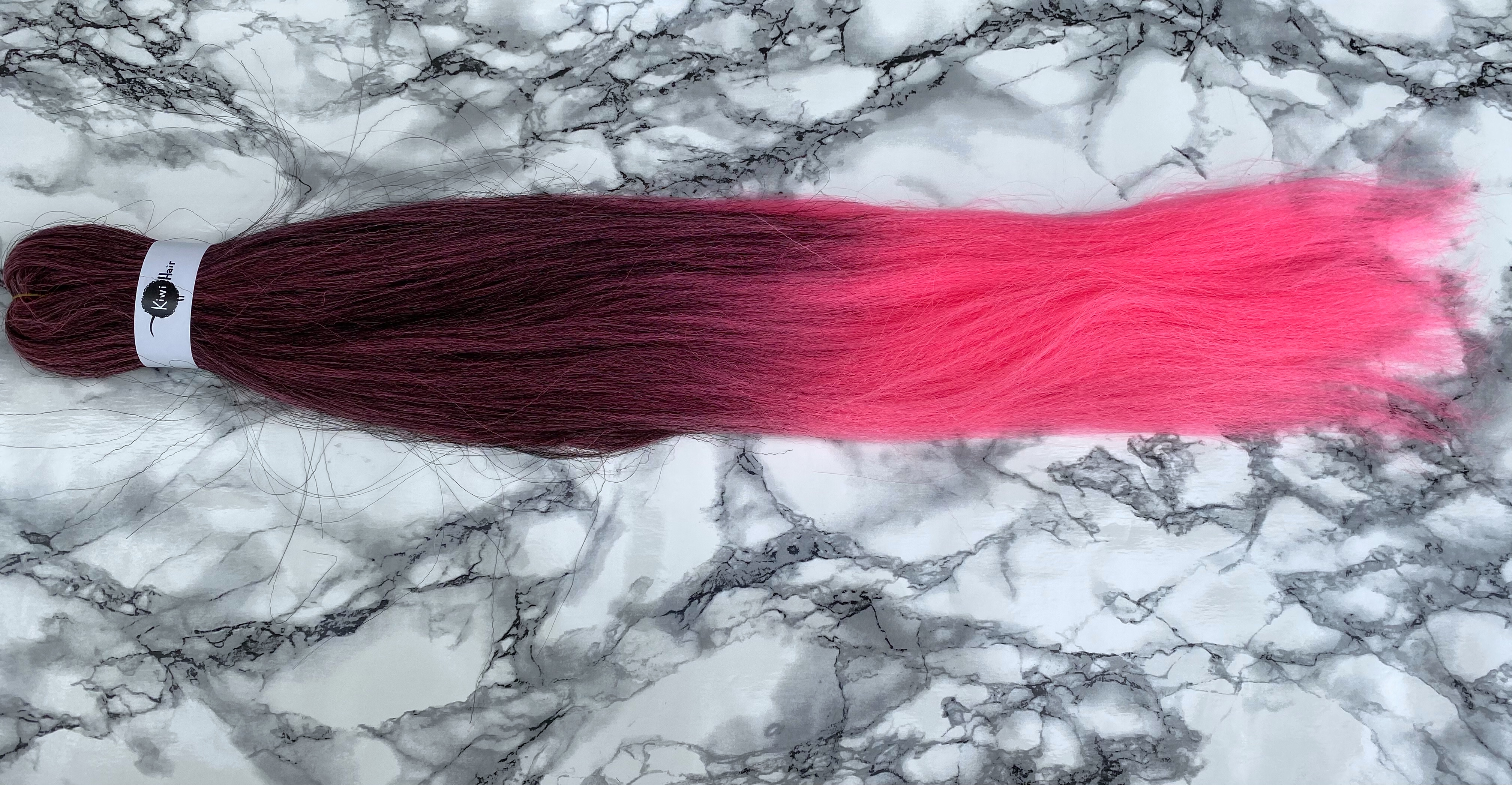 100% Jumbo Braid - 1-KAP - černá -> růžová