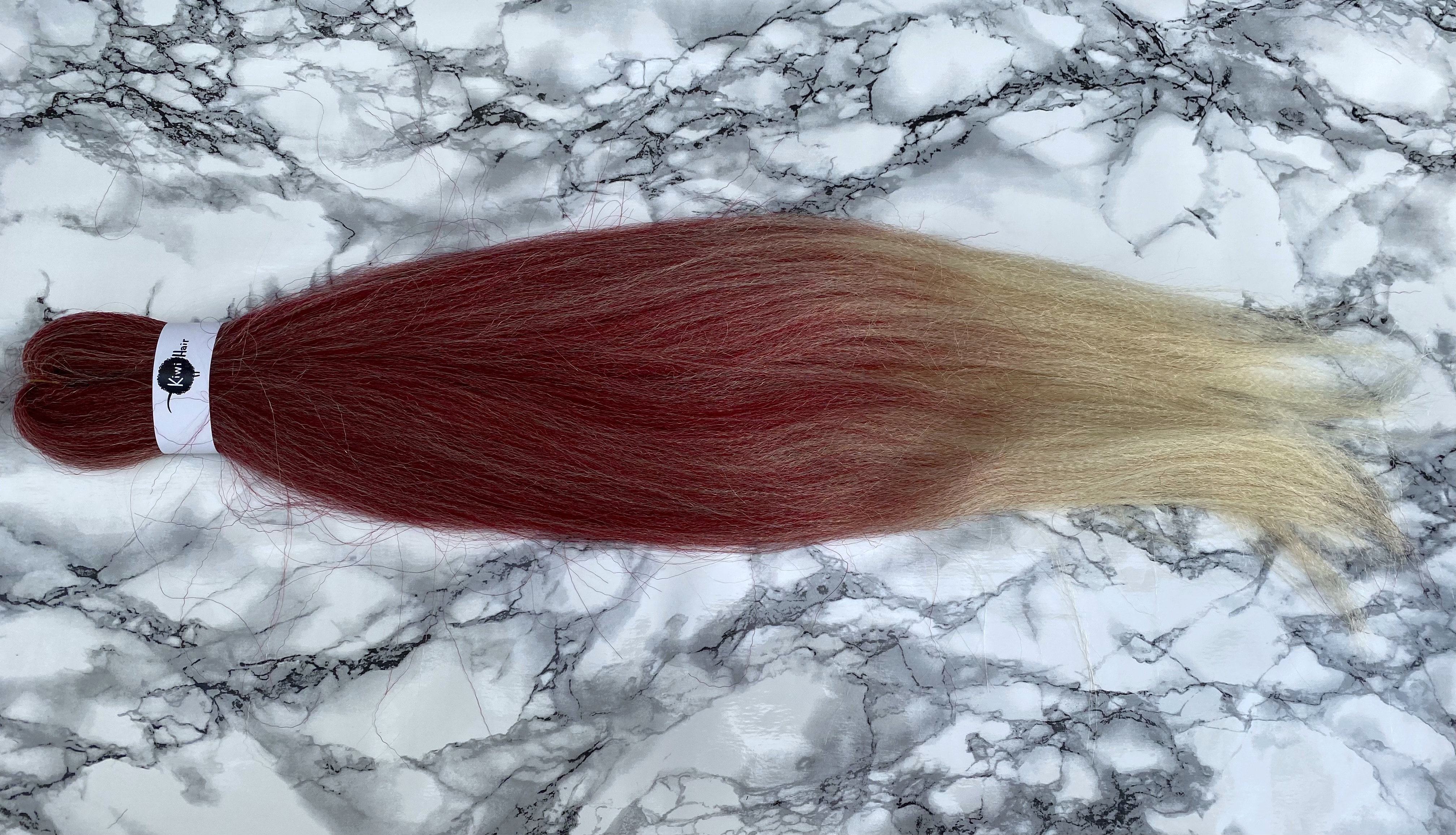 100% Jumbo Braid - 118-613 - bordo -> blond