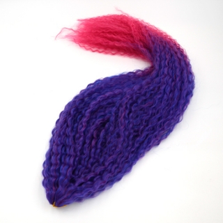 Brazilský vlnitý Kanekalon - Blue/1855 - modrá -> růžová tmavá