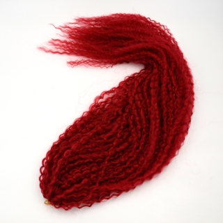 Brazilský vlnitý Kanekalon - red - červená