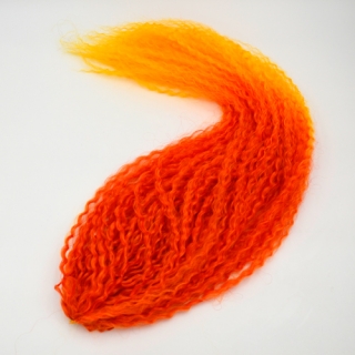 Brazilský vlnitý Kanekalon - red/ora - červená -> oranžová