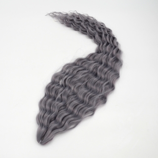 Wave curly Kanekalon - grey - šedá