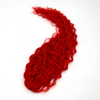 Wave curly Kanekalon - red - červená