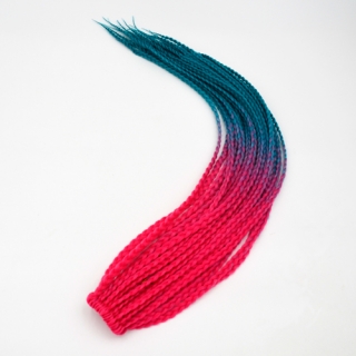 Box Braids - B41 - růžová tmavá -> tyrkysová