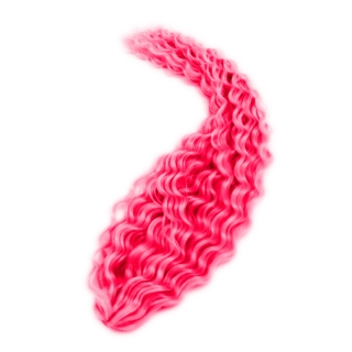 Wave curly Kanekalon - IIIpink - růžová neon